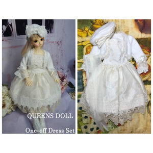 QUEENS DOLL Handmade BJD Volks Super Dollfie SD One-off Dress Set Snowdrop OOAK